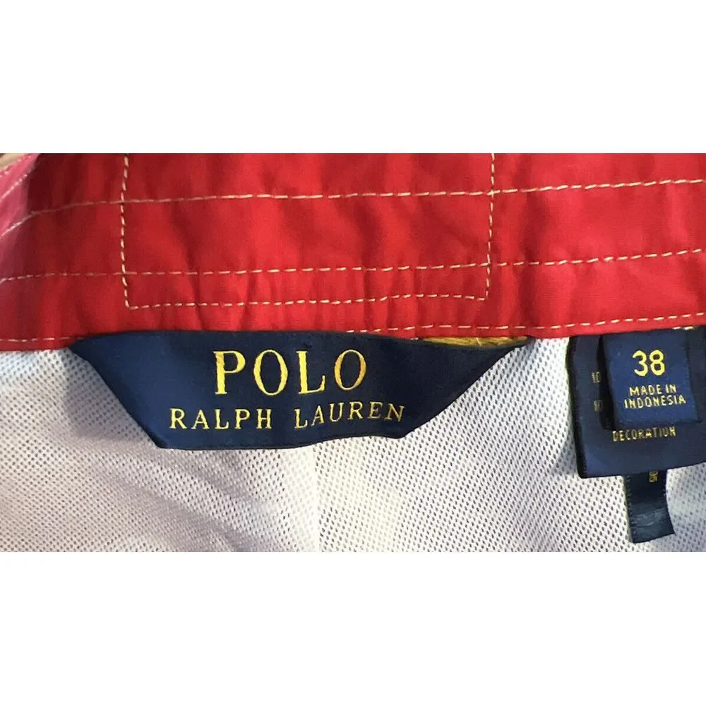 Polo Ralph Lauren Blue Swim‎ Trunks Lined Board Shorts Pirate Ship Buoy Mens 38